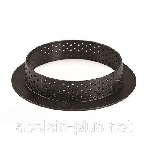 Фото  Набор перфорированных кондитерских Колец для тарта 6 штук термопластик