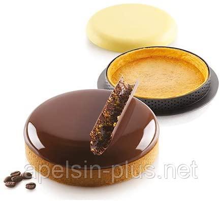 Фото  Набор перфорированных кондитерских Колец для тарта 6 штук термопластик