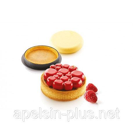 Фото  Набор перфорированных кондитерских Колец для тарта 6 штук термопластик