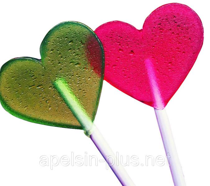 Фото  Молд силиконовый для леденцов и изомальта Сердечки на 3 ячейки  5 см на 4,8 см