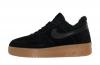 Мужские зимние кроссовки Nike Air Force 1 (Premium-class) черные с мехом