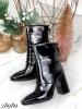 Ботильоны , демисезонные на устойчивом квадратном каблуке,сзади молния