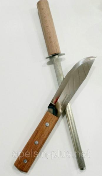 Фото  Мусат с деревянной ручкой для заточки ножей 32 см ОПТ Харьков