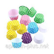 Фото  Капсулы бумажные усиленные для капкейков 50 мм 30 мм (100 штук)