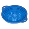  Дуршлаг силиконовый складной маленький (D=19 см, синий) Сита, дуршлаги в Украине