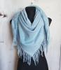 Теплый платок Миранда 105*105 см голубой