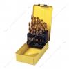 Набор сверл по металлу MasterTool 11-0319 HSS титан 1-20мм шаг 0.5 в металлической коробке 19шт