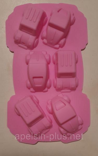 Фото  Силиконовая форма для конфет, шоколада и мармелада Машинки