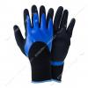 Перчатки трикотажные Sigma 9443671 L с двойным нитриловым покрытием манжет сине-черные (12 пар)