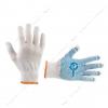 Перчатки трикотажные Intertool SP-0130 70% хлопок/30% полиэстер с ПВХ точкой класс вязки 10 белые