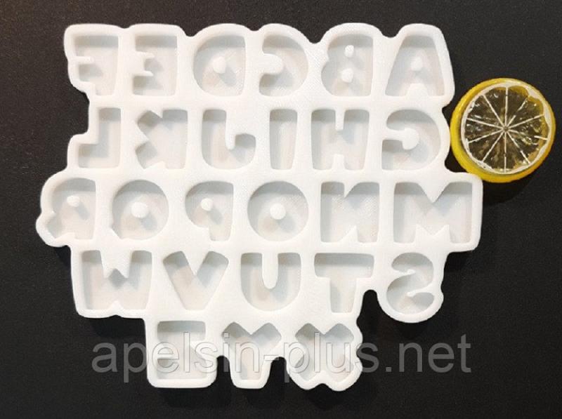 Фото  Молд силиконовый Английский алфавит высота буквы 2,5 см