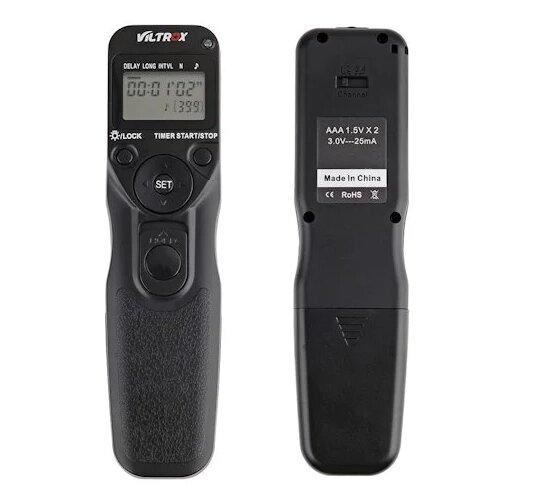 Фото Пульты ДУ (инфракрасные и проводные), Пульты дистанционного управления для фотоаппаратов NIKON Проводной пульт управления тросик Viltrox с таймером и LCD - MC-N1 (аналог MC-36A) для NIKON программируемый