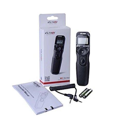 Фото Пульты ДУ (инфракрасные и проводные), Пульты дистанционного управления для фотоаппаратов NIKON Проводной пульт управления тросик Viltrox с таймером и LCD - MC-N1 (аналог MC-36A) для NIKON программируемый