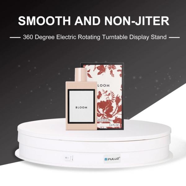 Фото Оборудование для фото студий, мини - студии, Столы для предметной съемки Поворотный, вращающийся стол для предметной съемки (макросъемки) Puluz PU3049W 30 см, нагрузка до 10 кг. белый