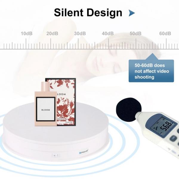 Фото Оборудование для фото студий, мини - студии, Столы для предметной съемки Поворотный, вращающийся стол для предметной съемки (макросъемки) Puluz PU3049W 30 см, нагрузка до 10 кг. белый