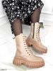  Ботинки зимние на шнуровке. Утеплены мехом по всей длине Цвет: бежевый Ботильоны, ботинки женские в Украине