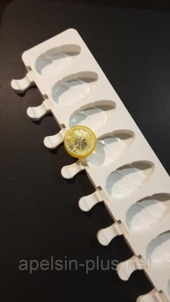 Фото  Силиконовая форма для евродесертов и мороженого Эскимо Шишки на 8 ячеек 6,5 см 3,5 см