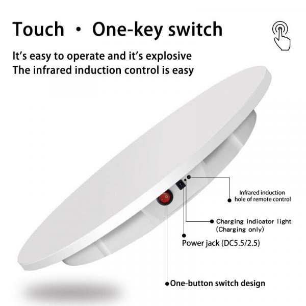 Фото Оборудование для фото студий, мини - студии, Столы для предметной съемки Поворотный, вращающийся стол для предметной съемки макросъемки Puluz DCA1272W 60 см нагрузка до 100 кг! белый