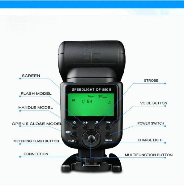 Фото Вспышки и аксеcсуары к ним, Вспышки, Вспышки для фотоаппаратов PANASONIC Вспышка Sidande DF-550 II для фотоаппаратов Panasonic