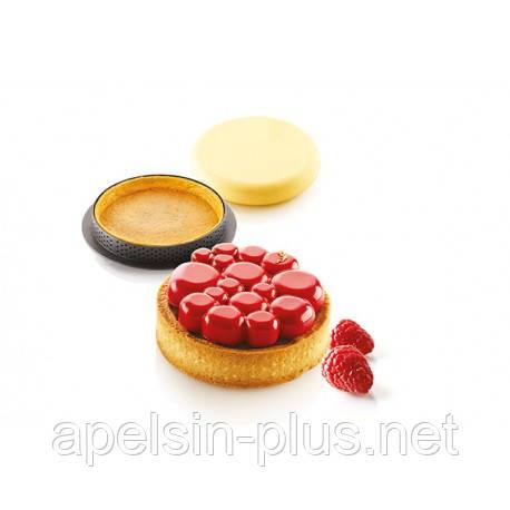 Фото  Набор перфорированных кондитерских Колец для тарта 6 штук термопластик ОПТ