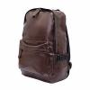 Рюкзак из экокожи Lesko BZ9860 Dark Brown 20-35L городской вместительный с мягкой спиной
