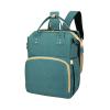 Сумка рюкзак Lesko 2 в 1 Aquamarine для мам и складная кроватка для малыша портативная городская