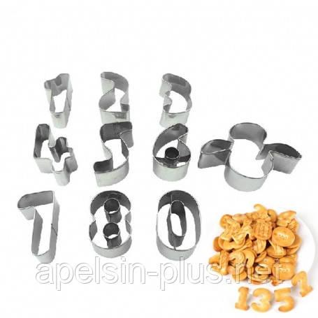 Фото  Вырубка кондитерская Цифры 2,5 см на 2 см набор металлических форм