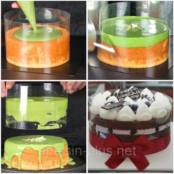 Фото  Ацетатная уплотненная лента для торта высотой 20 см 1,75 мкм 5 метров