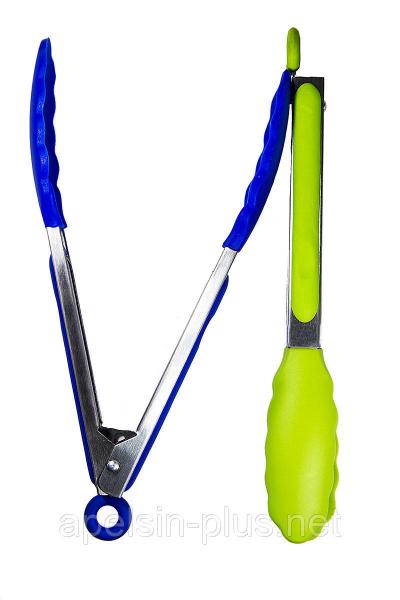 Фото  Щипцы кулинарные силиконовые Дубок 33 см ОПТ