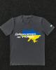 Футболка темно-сіра з принтом "Доброго вечора ми з Києва"