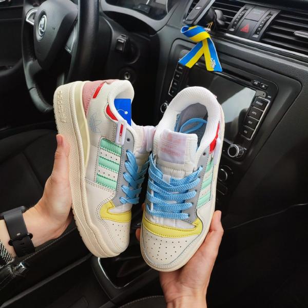 Фото Взуття, Брендоване взуття, Взуття Адідас Жіночі кросівки Adidas Forum Low Multicolor