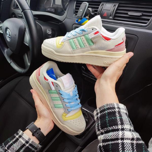 Фото Взуття, Брендоване взуття, Взуття Адідас Жіночі кросівки Adidas Forum Low Multicolor