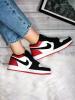  кросівки Nike Air Jordan 1 low Black/White/Red чорні з білим червоним Кроссовки, кеды мужские в Украине