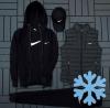 (п) ФЛИС Комплект с жилеткой Nike (худи на змейке+штаны+футболка черная+кепка+жилетка)