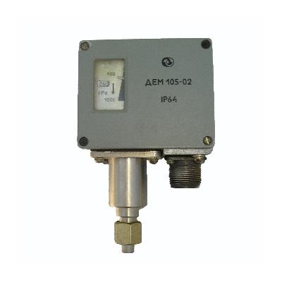 Фото Контрольно-измерительные приборы и автоматика, Клещи, тестеры, мультиметры, указатели напряжения, амперметры, вольтметры, регуляторы, сигнализаторы Датчик-реле давления ДЕМ-105