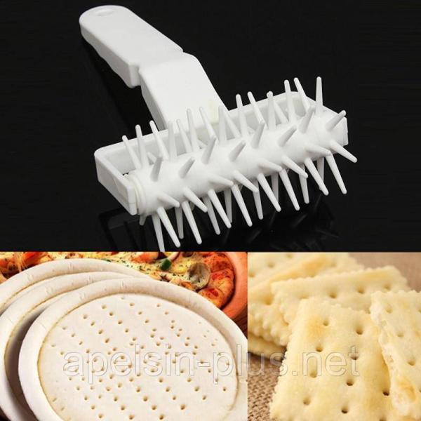 Фото  Ролик кондитерский с шипами доккер  для теста и мастики