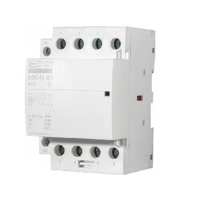 Фото Контакторы электромагнитные постоянного и переменного тока, Контактор МК Контактор модульный MK-N 4P 40A 4НО 220V