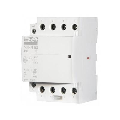 Фото Контакторы электромагнитные постоянного и переменного тока, Контактор МК Контактор модульный MK-N 4P 63A 4НО 220V