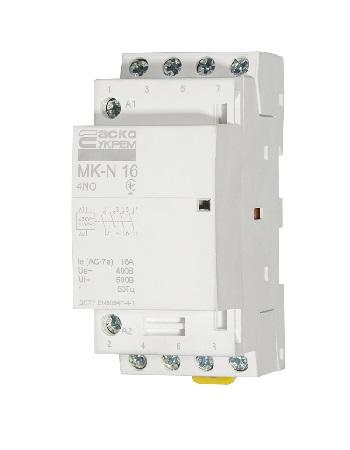 Фото Контакторы электромагнитные постоянного и переменного тока, Контактор МК Контактор модульный MK-N 4P 16A 4НО 220V