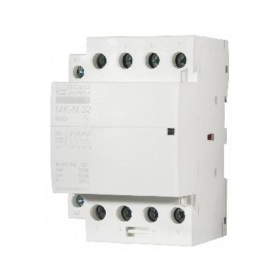 Фото Контакторы электромагнитные постоянного и переменного тока, Контактор МК Контактор модульный MK-N 4P 32A 4НО 220V