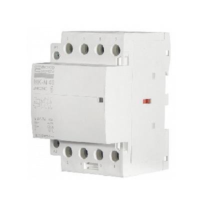 Фото Контакторы электромагнитные постоянного и переменного тока, Контактор МК Контактор модульный MK-N 4P 40A 2НО+2НЗ 220V