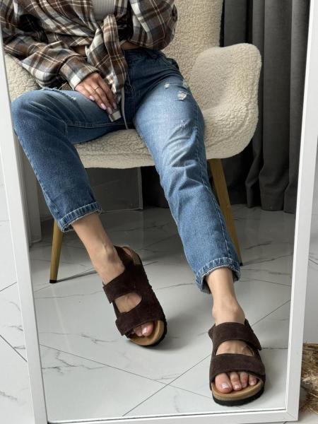 Анатомічні босоніжки з натуральної італійської замші,шоколадного кольору.Розміри 34--45рр 39