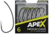 Крючок карповый RidgeMonkey Ape-X Medium Curve с бородкой #8 (10 шт/уп)