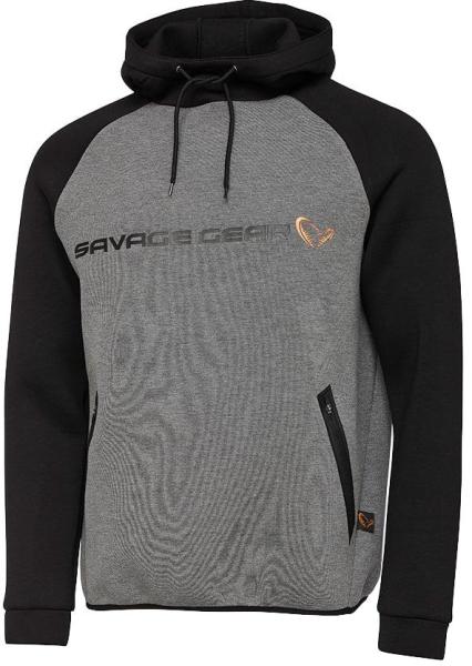 Фото Одежда и снаряжение, Верхняя одежда, Куртки Реглан Savage Gear Tec-Foam Hoodie XXL ц:dark grey melange