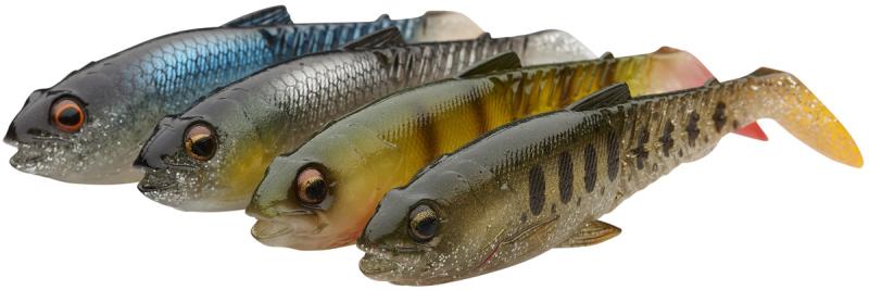 Фото  Силикон Savage Gear Craft Cannibal Paddletail Clear Water 85mm 7.0g Mix (4 шт/уп)