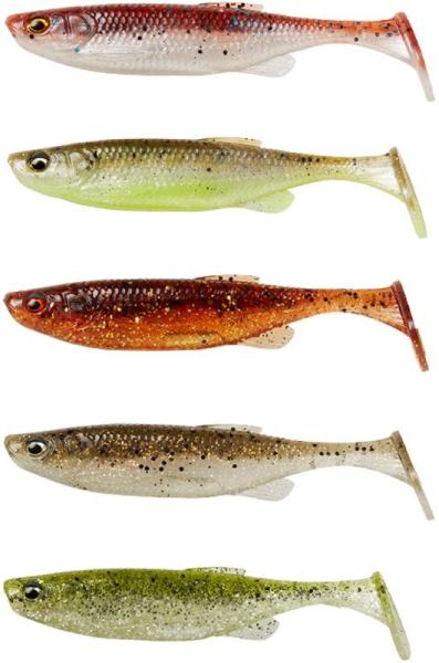 Фото  Силикон Savage Gear Fat Minnow T-Tail 105mm 11.0g Clearwater Mix (5 шт/уп)