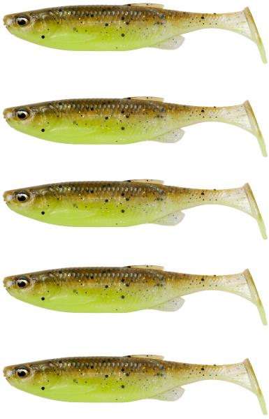 Фото  Силикон Savage Gear Fat Minnow T-Tail 90mm 7.0g Green Pearl Yellow (5 шт/уп)