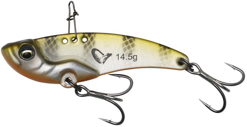 Фото  Цикада Savage Gear Vib Blade 55mm 14.5g Olive Silver Stripes