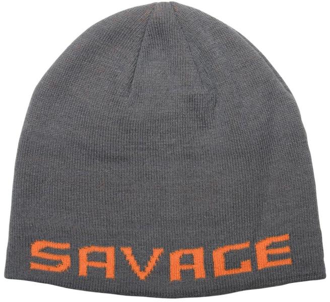 Фото  Шапка Savage Gear Logo Beanie One size ц:rock grey/orange