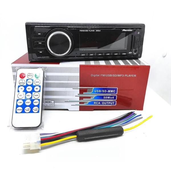 Фото  УЦЕНКА! Автомагнитола Пионер HS-MP812 FM MP3 200W 4*50W с Радиатором Охлаждения (Плохая упаковка 3023)